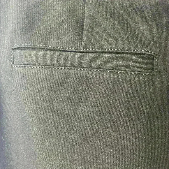 Cache Flare Dress Pants With Faux Leather Details Size 4 Black - Picture 7 of 9